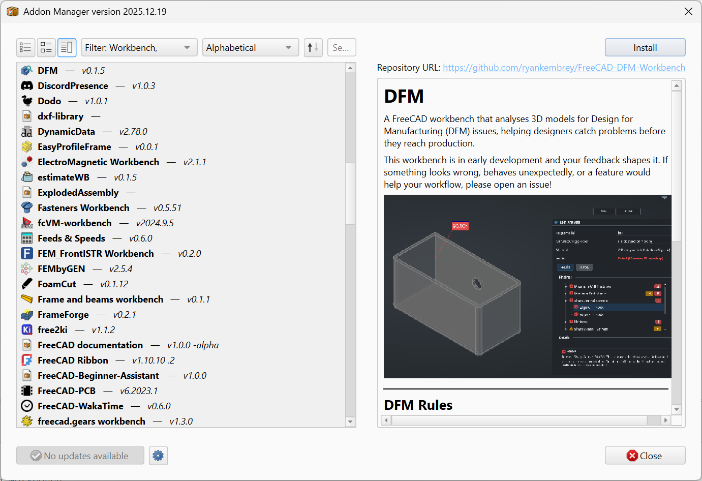 Addon Manager in Composite view