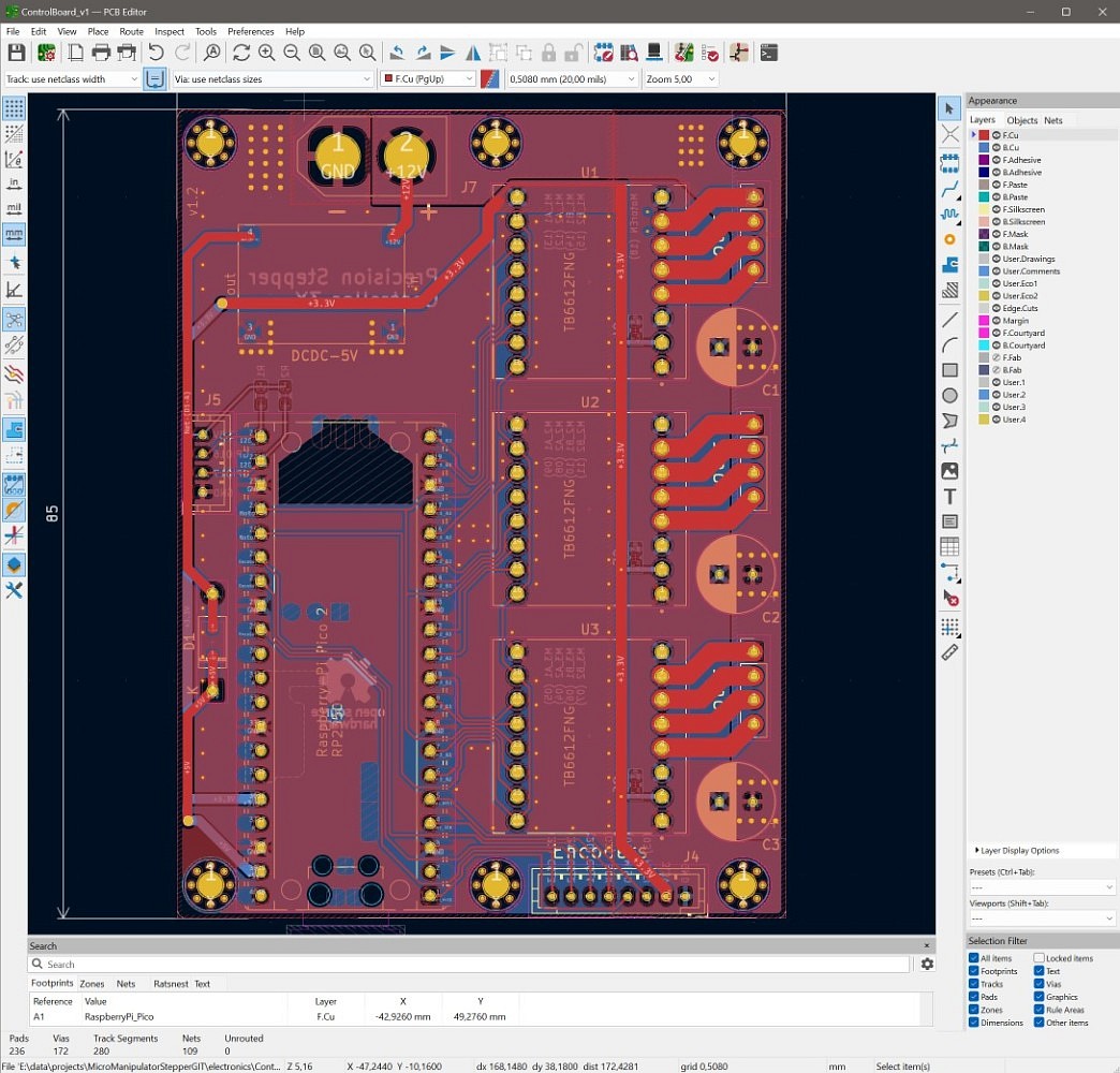 Micro manipulator kicad