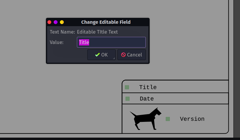Editable fields