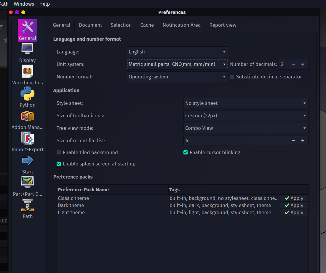 Metric small parts cnc