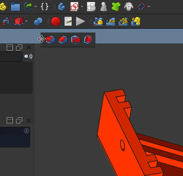 Dragging toolbar