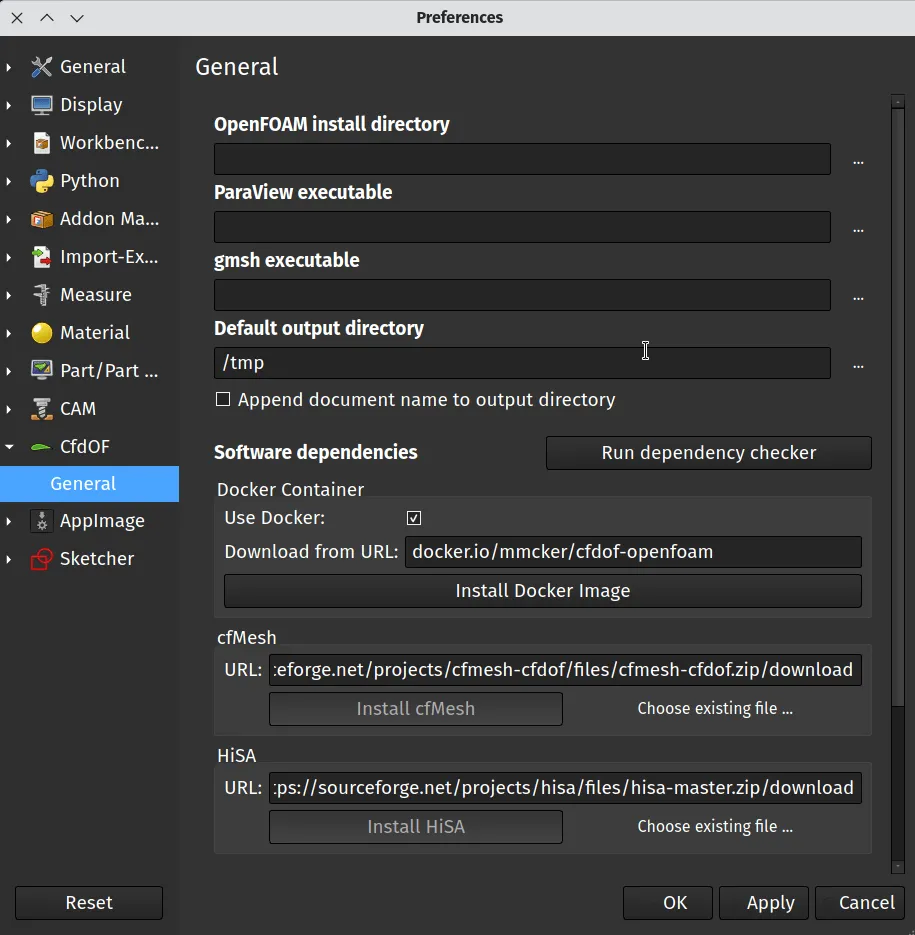 Cfdof preferences