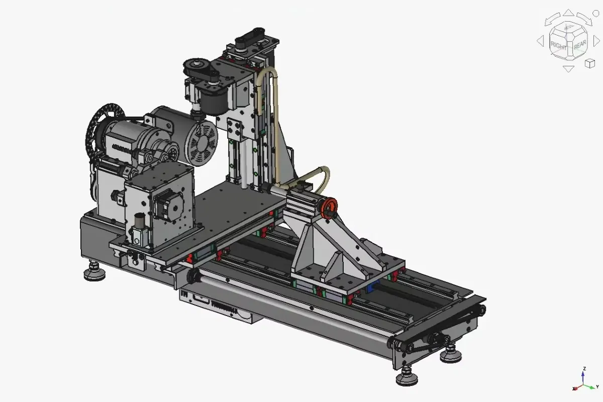 CNC lathe model assembly