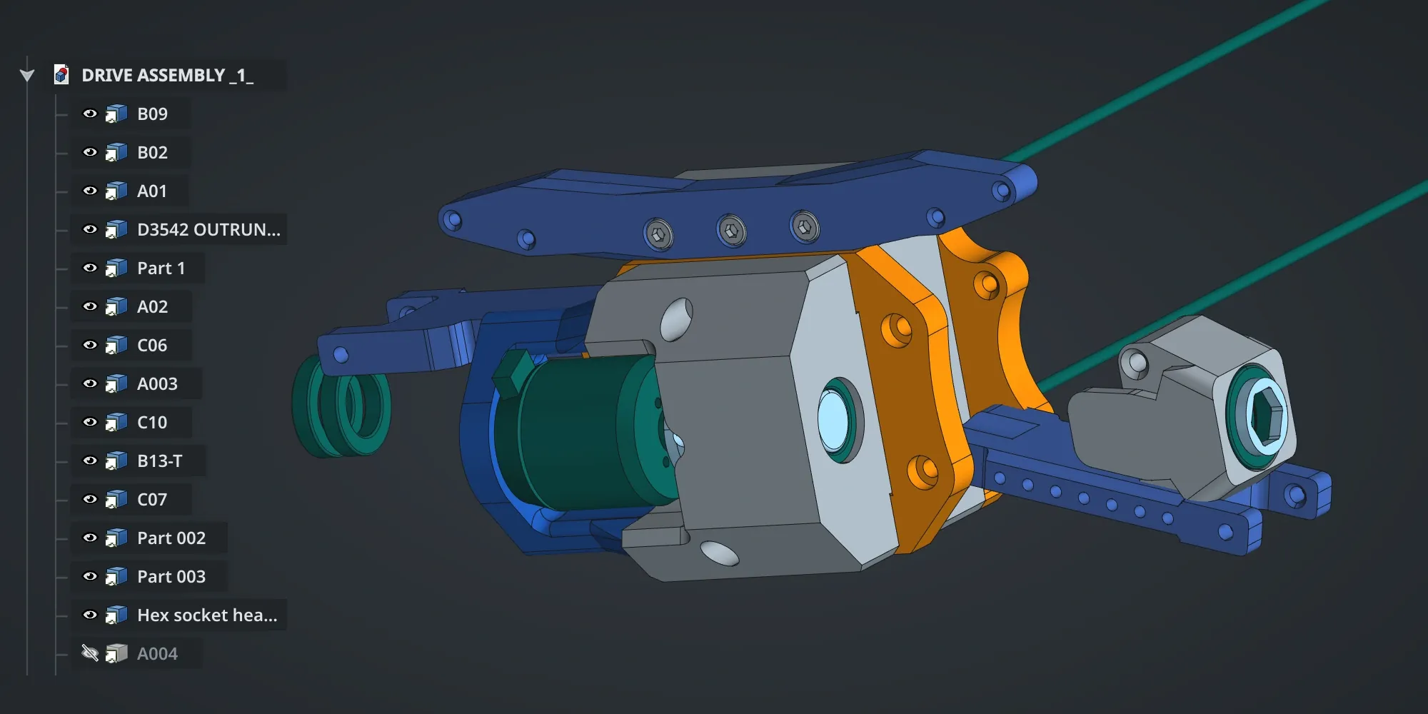 A parametric FreeCAD assembly model