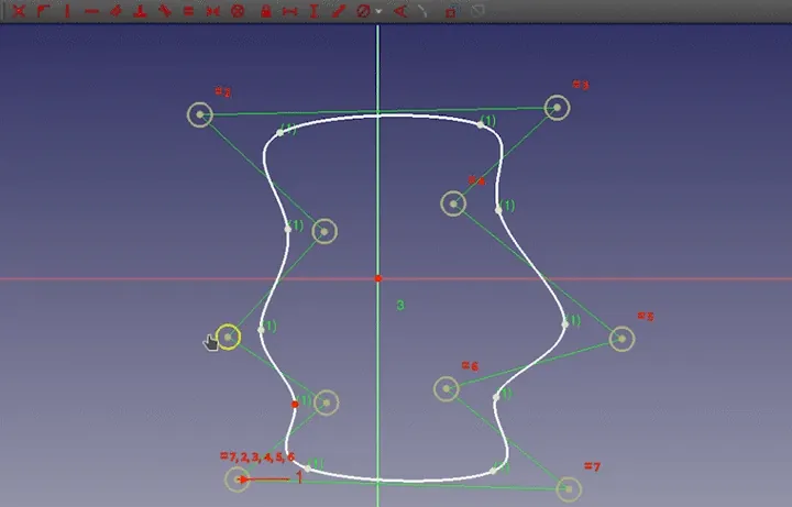 Editing a spline in Sketcher