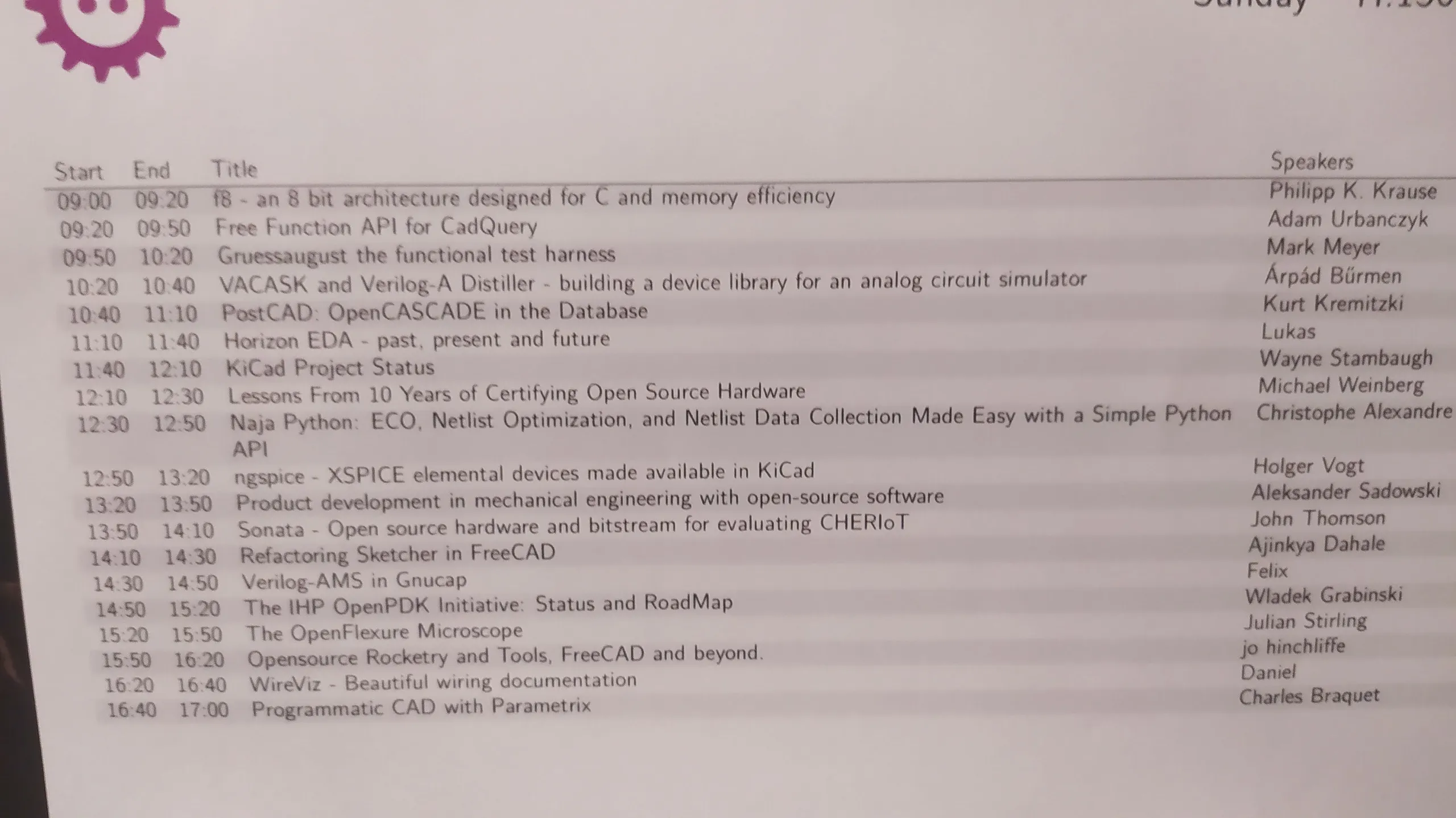 Open Hardware CAD and CAM room talks