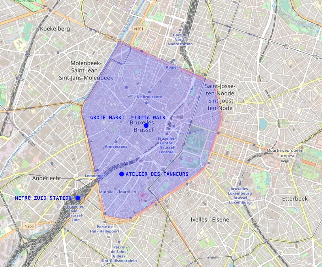Brussels Map by OpenStreetMap
