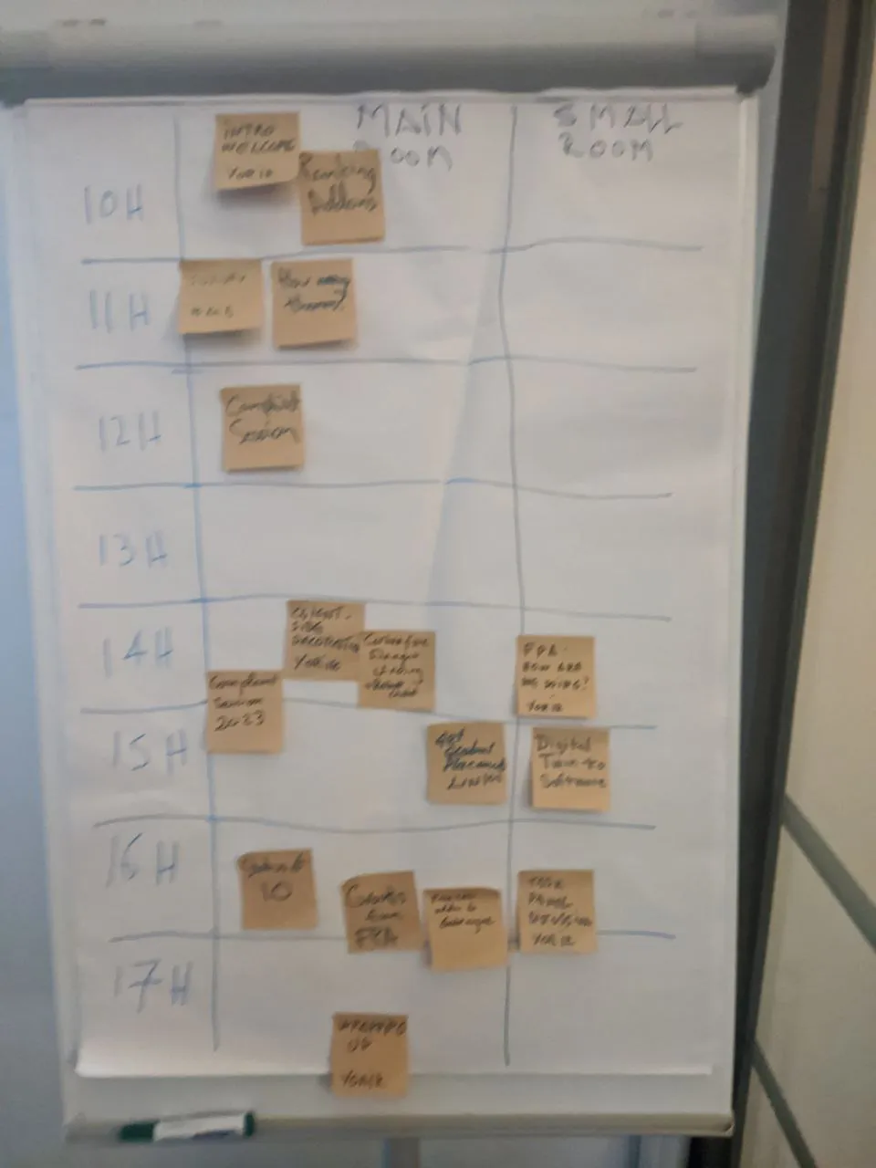 Unconference tentative schedule