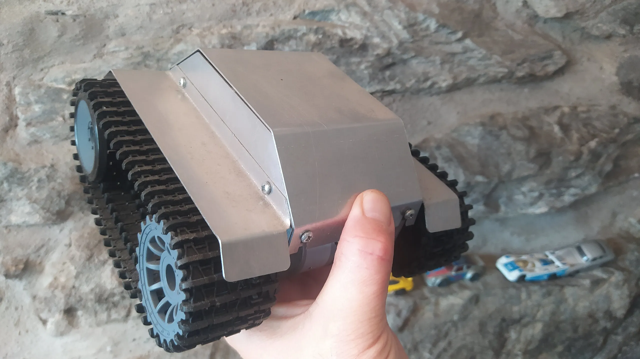 Aluminium shelled robot rover