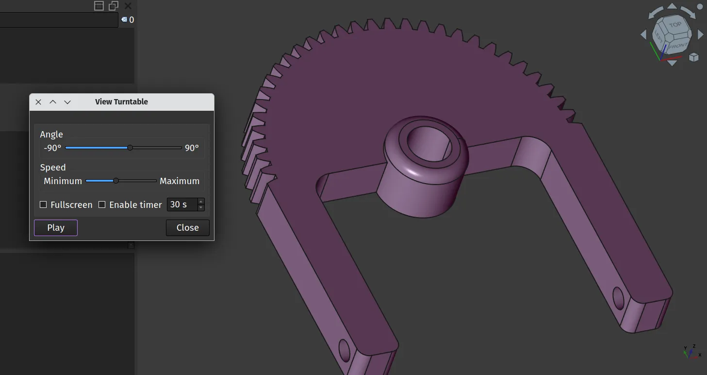 FreeCAD turntable