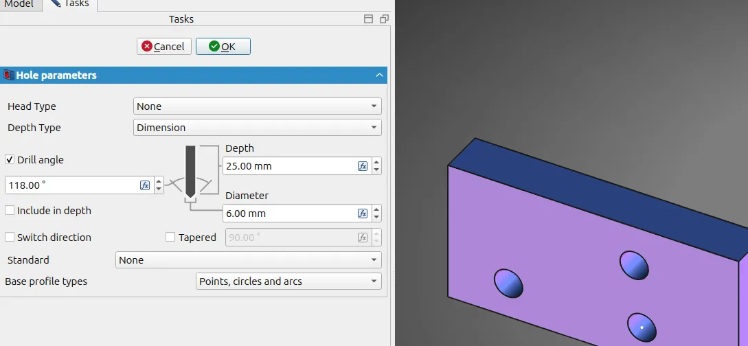 Hole tool
