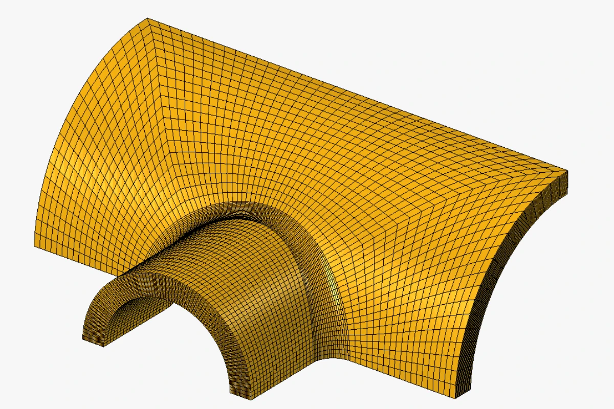 Automatic hexahedral meshing with Gmsh refinements