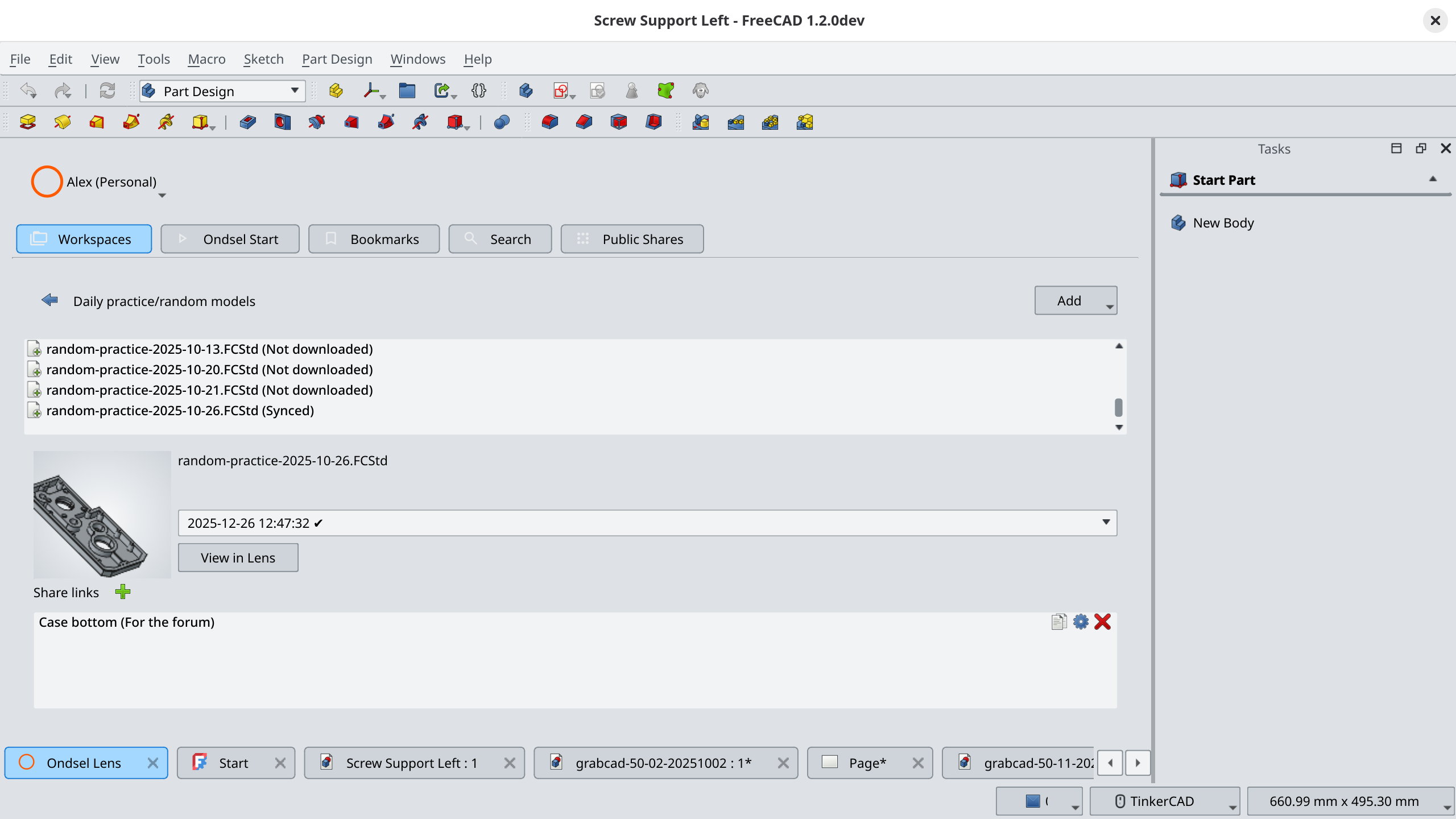 FreeCAD addon for Onsel Lens