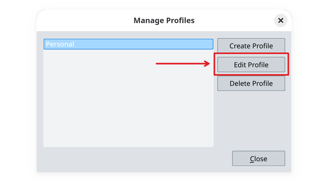 Click on Edit Profile