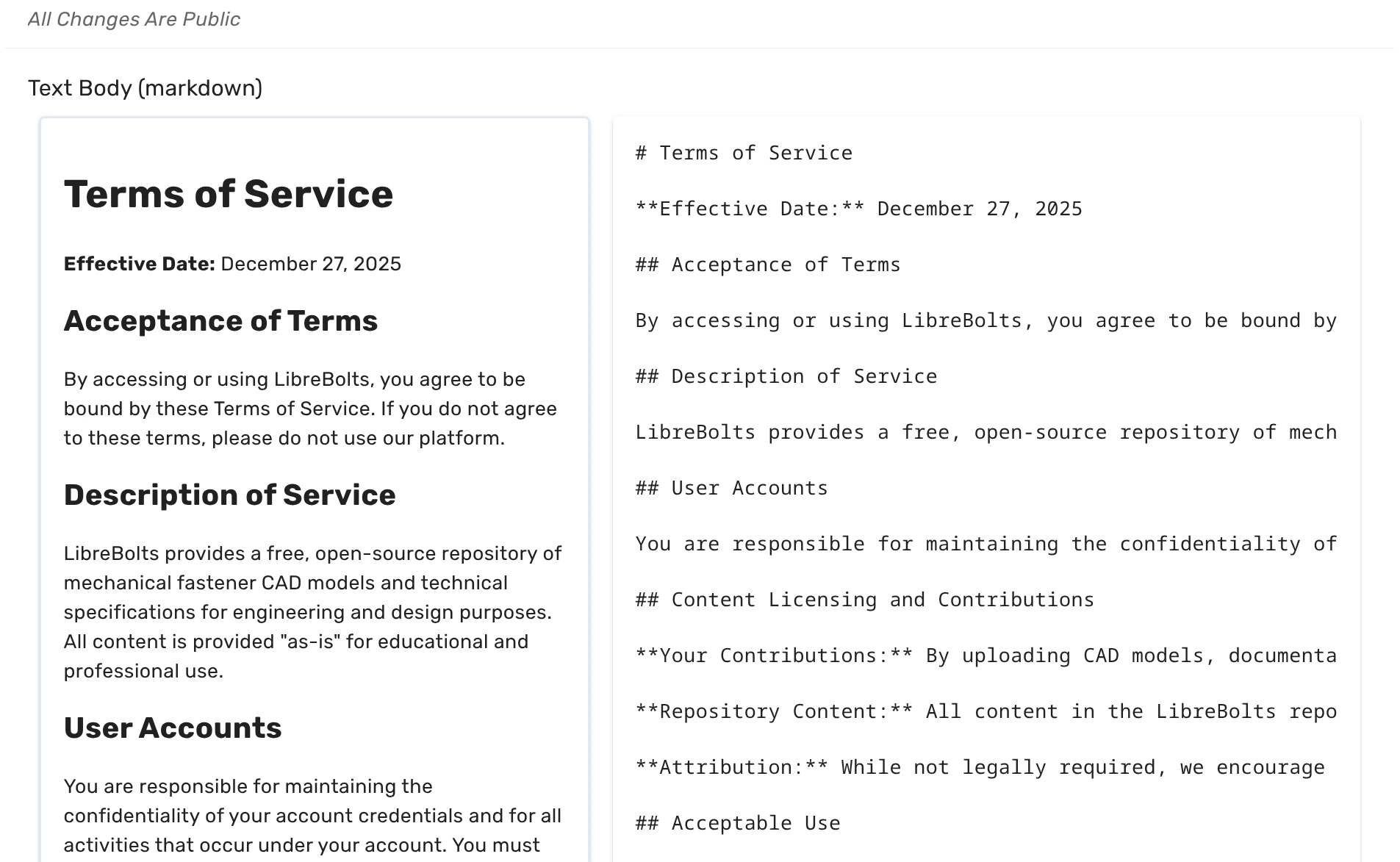 privacy policy preview