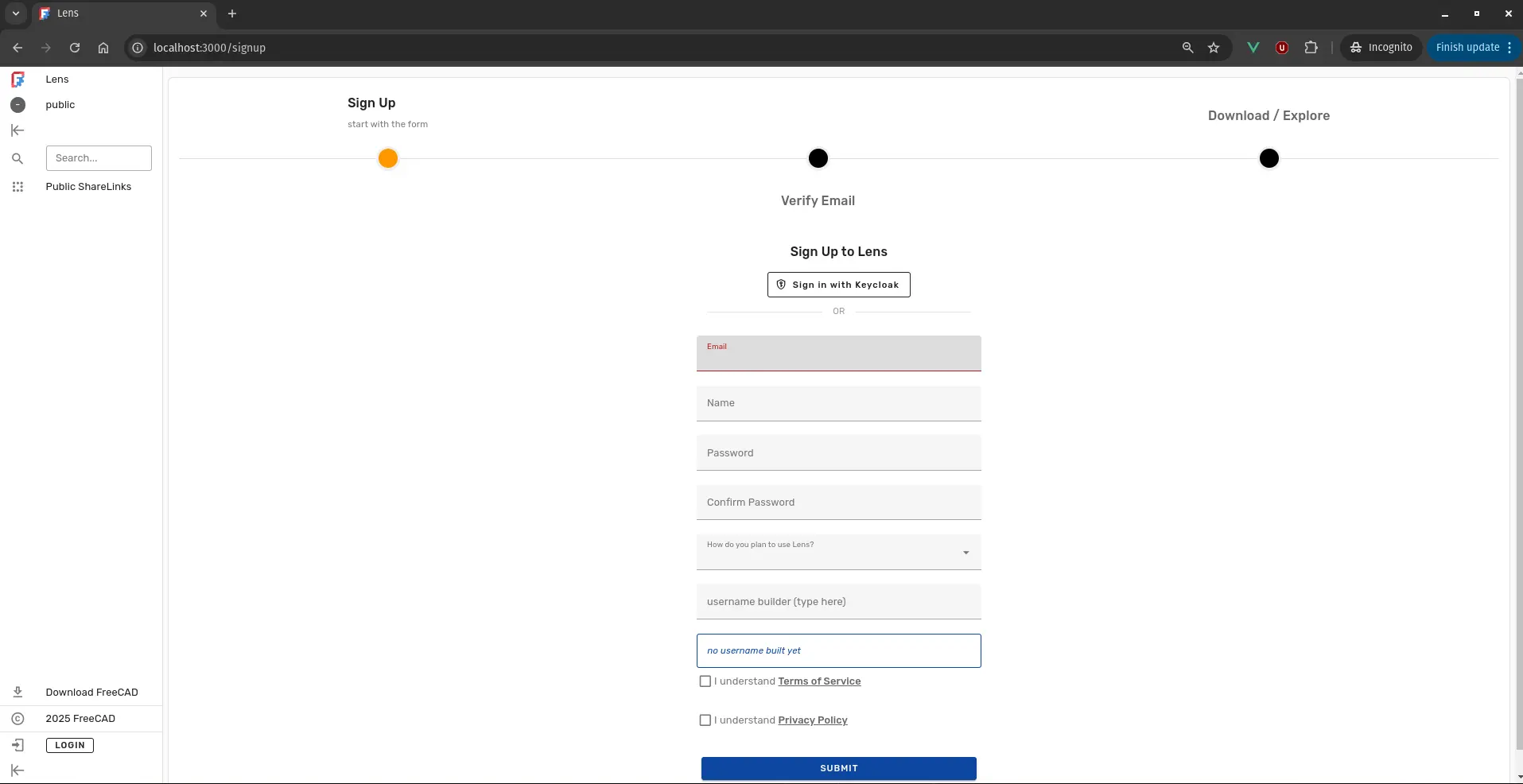 Lens OIDC support, start form