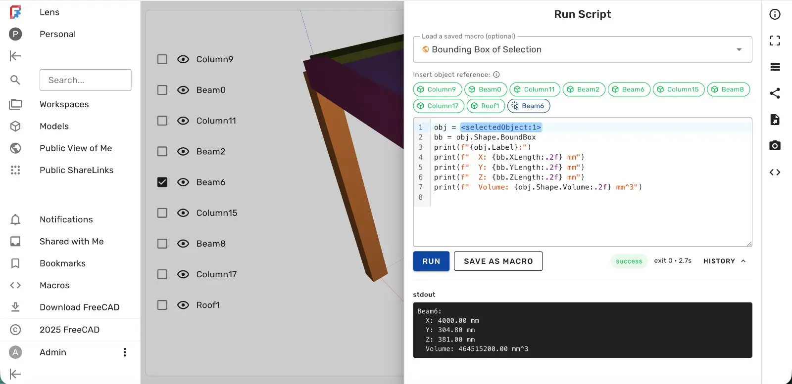 Running a custom Python script