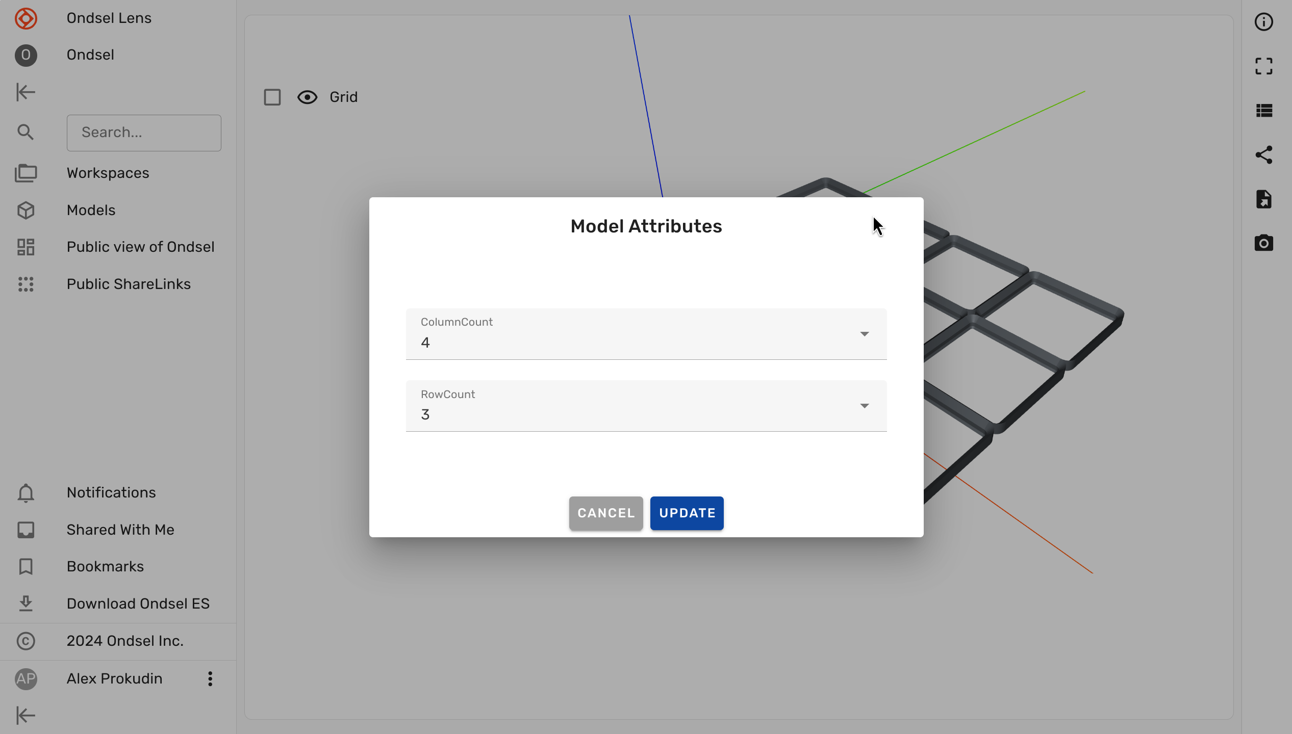 Model attributes on Lens